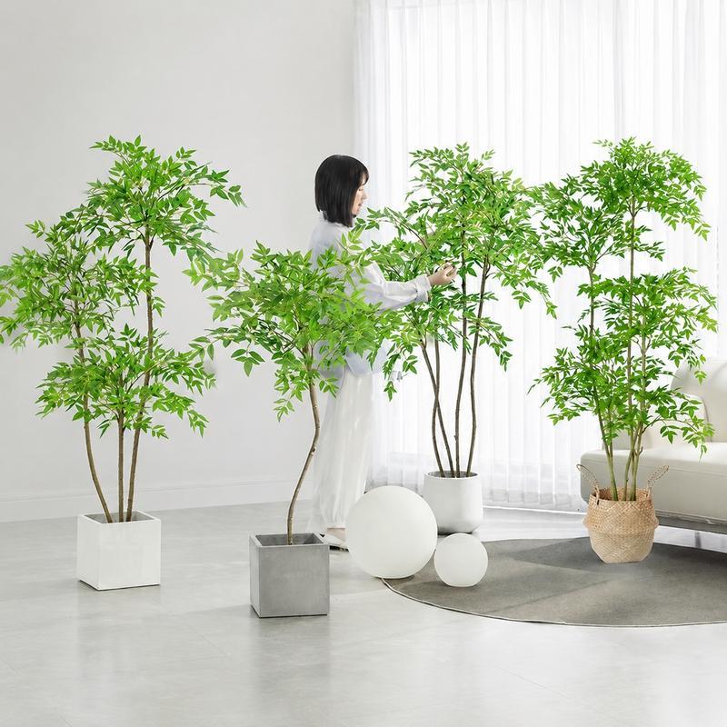フェイクグリーン 観葉植物 大型 ナンテン 本物そっくり リアル 人工