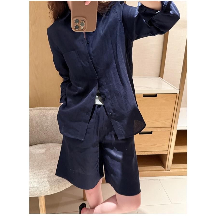 ハーフパンツ レディース リネン 麻 ショートパンツ ワイド 膝丈 五分