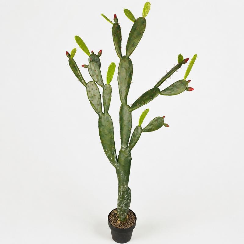 人工観葉植物 サボテン 大型 ウチワサボテン 鉢植え 155cm フェイク