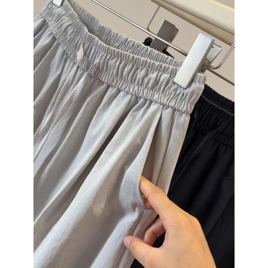 ワイドパンツ レディース ガウチョパンツ 裾レース ピンタック ウエストゴム スカーチョ 九分丈 体型カバー ゆったり イージーパンツ 春 |  | 02