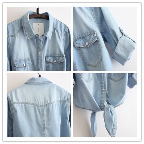 デニム カーディガン 半袖 デニムシャツ ダンガリーシャツボレロ ショート丈 春デニム 7分袖デニムシャツ 前結び 裾結び 2color 3サイズ 送料無料 593 Ane Style アネ スタイル 通販 Yahoo ショッピング