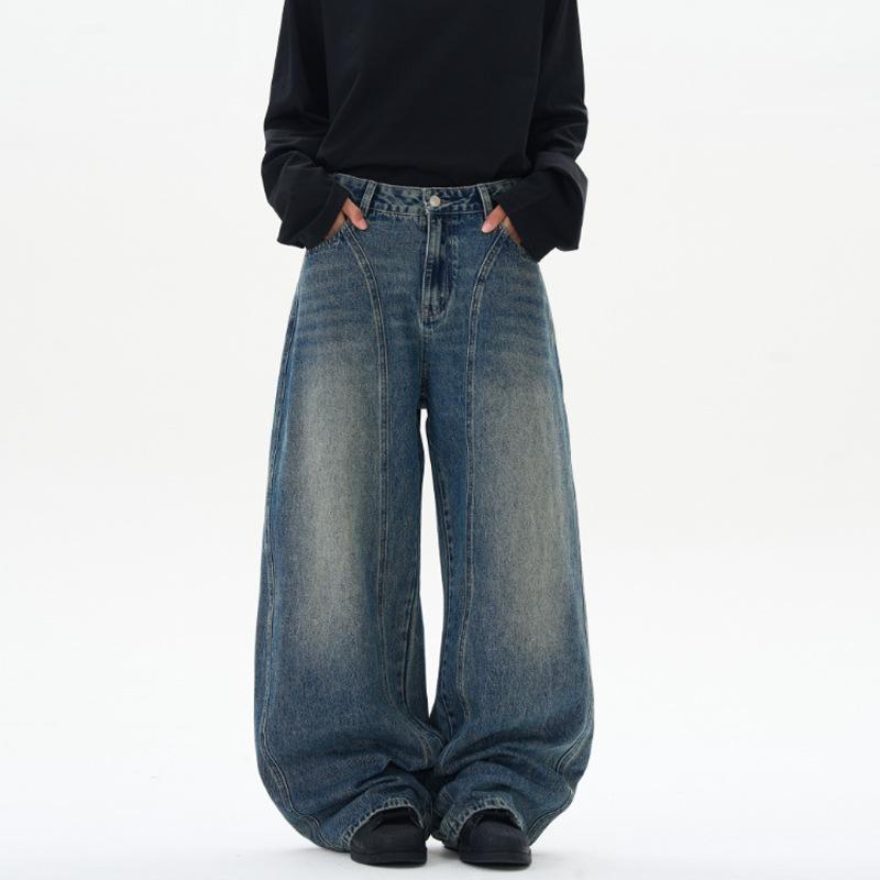 デニムパンツ メンズ Gパン ワイド 立体裁断 ジーンズ 極太 バギー