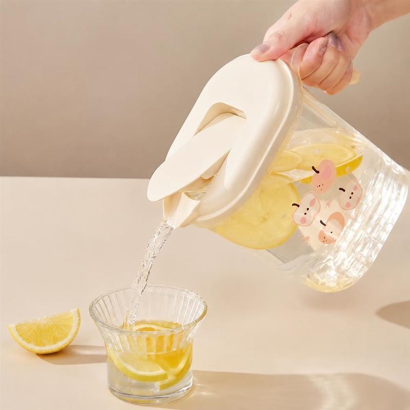 冷水筒 ピッチャー 麦茶ポット 1.8リットル 耐熱 ワンプッシュ 開閉