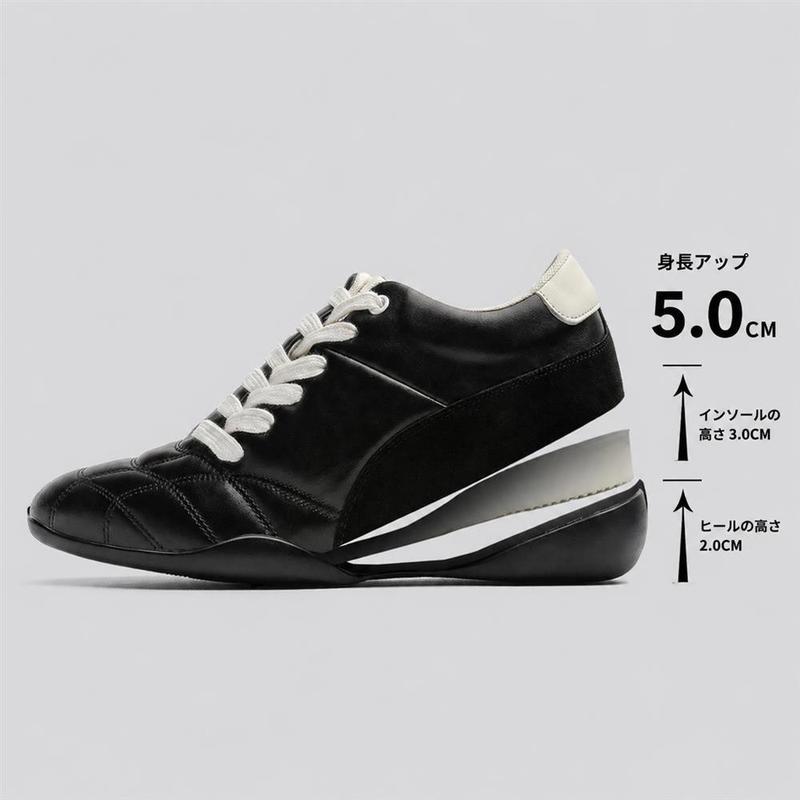 シークレットシューズ メンズ 5cm 身長アップ 厚底スニーカー