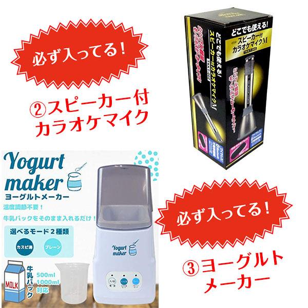 お楽しみ袋  新年会景品 10点セット ホットサンドメーカー カラオケマイク ヨーグルトメーカー 他 便利グッズ おもしろ もらって嬉しい 2次会 ビンゴ 景品 |  | 02