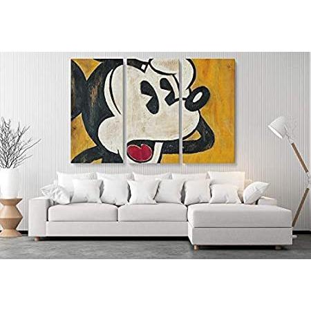 日本正規輸入品 特別価格ミッキーマウス ビンテージ キャンバスアート ウォールアート ホームデコレーション 3点 L 好評販売中 全品特価 Pnlp Sn