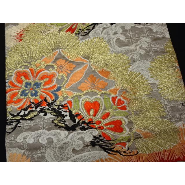 アンティーク丸帯　波　松　豪華　金銀 |  | 06