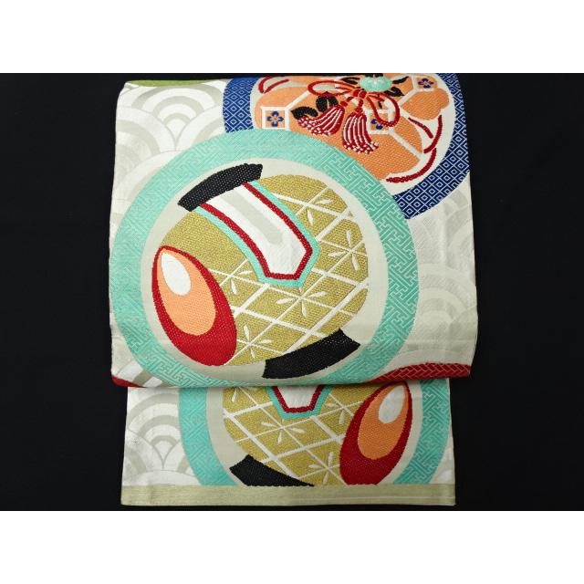 アンティーク丸帯　小槌　青海波　巾着 |  | 01