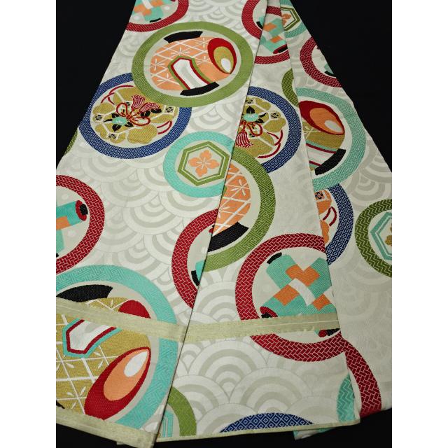 アンティーク丸帯　小槌　青海波　巾着 |  | 02