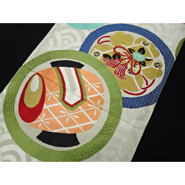 アンティーク丸帯　小槌　青海波　巾着 |  | 05