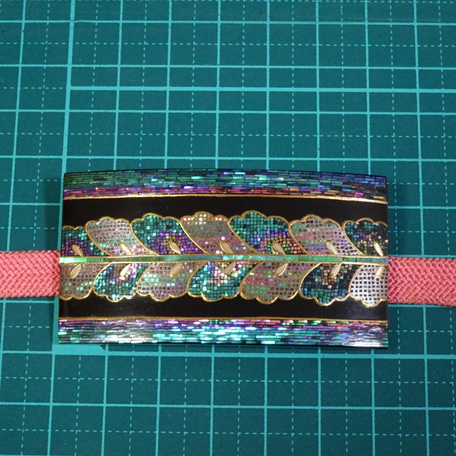 帯留め　作家物　螺鈿_8