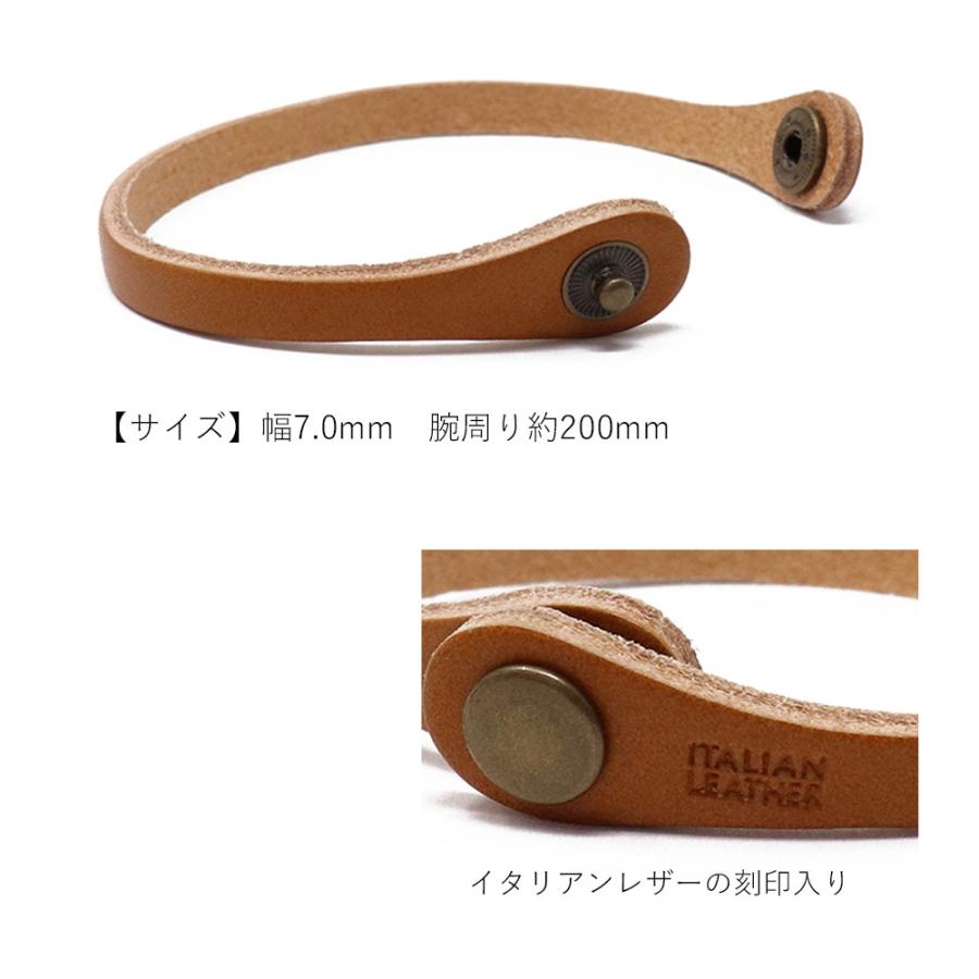 ブレスレット メンズ イタリアンレザー バングル 牛革 真鍮 シンプル