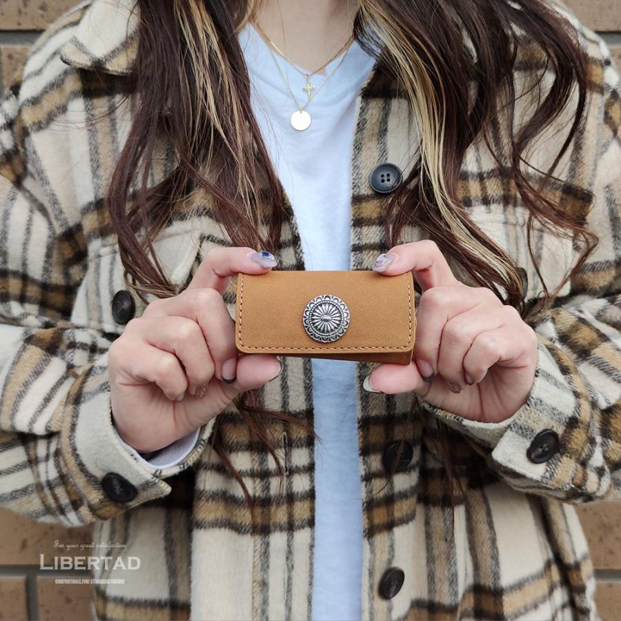 送料無料 キーケース レディース メンズ コンチョ ネイティブ