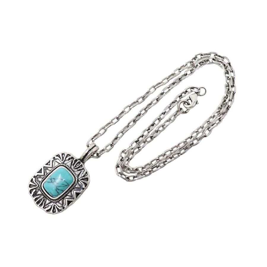 メンズ チェーン ネックレス シルバー ターコイズ イーグル インディアンジュエリー メンズアクセサリー nape-005 |  | 01