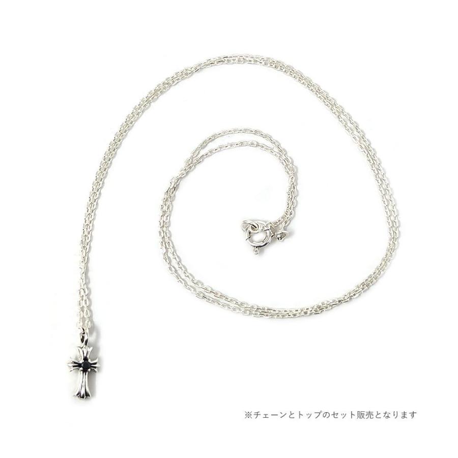 ネックレス メンズ シルバー クロス オニキス ペンダント チェーン