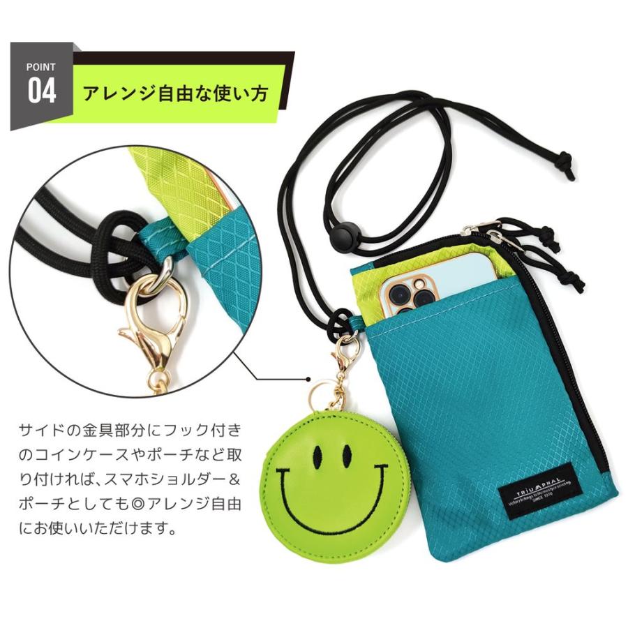 スマホショルダー ネックポーチ ミニ財布 パスケース コインケース IC