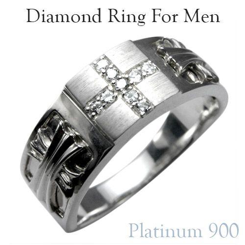 メンズリング 人気 ダイヤモンド プラチナ リング 指輪 クロス 印台 カレッジリング メンズ リング 男性用 M246j 01 4 ジュエリーアンジュ 通販 Yahoo ショッピング
