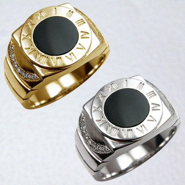 メンズリング 人気 ダイヤモンド 18金 18k ゴールド 指輪 オニキス 印台 カレッジリング メンズ リング 男性用 M329j 02 14 4 ジュエリーアンジュ 通販 Yahoo ショッピング