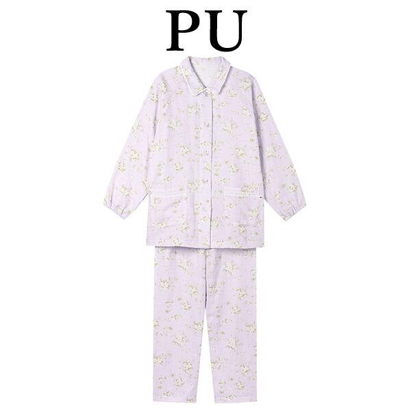 ワコール wacoal リラックス＆スリープ CDX527 グランダー パジャマ ルームウェア セットアップ 長袖 10分袖 長ズボン 10分丈 前開き 全開タイプ 綿100％ 花柄 SP MP LP M Lサイズ 春 秋 冬 PW 母の日 敬老の日 プレゼント ラッピング ギフト EMI 2502 ワコール wacoal グランダー パジャマCDX527 ルームウェア