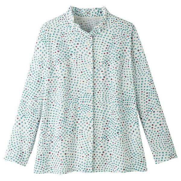 ワコール wacoal らくラクパートナー DAL102 ブラウス シャツ アウター トップス 長袖 前開き 全開タイプ LLPサイズ GA 春 秋  介護 母の日 敬老の日 プレゼント