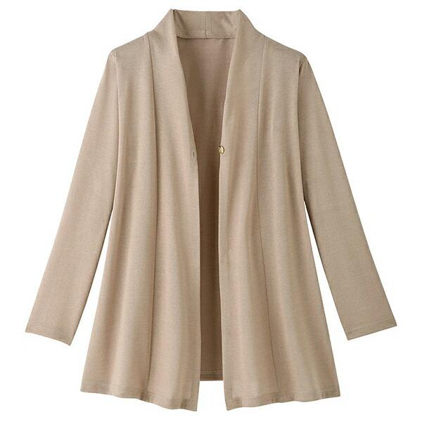 ワコール wacoal らくラクパートナー DAL215 カーディガン 羽織 アウター トップス 長袖 10分袖 前開き 全開タイプ ミドル丈  MLサイズ GA 春 秋 介護 敬老の日