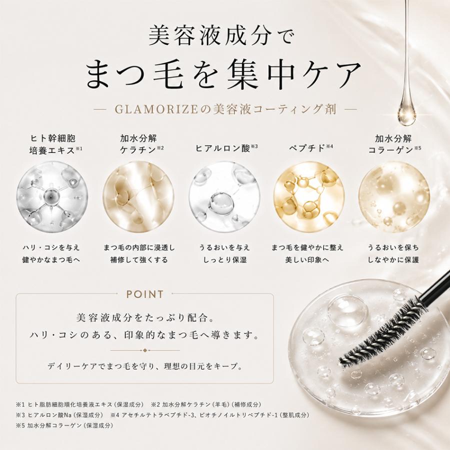 まつげエクステ コーティング剤 GLAMORIZE クリアブラウン マツエク 高