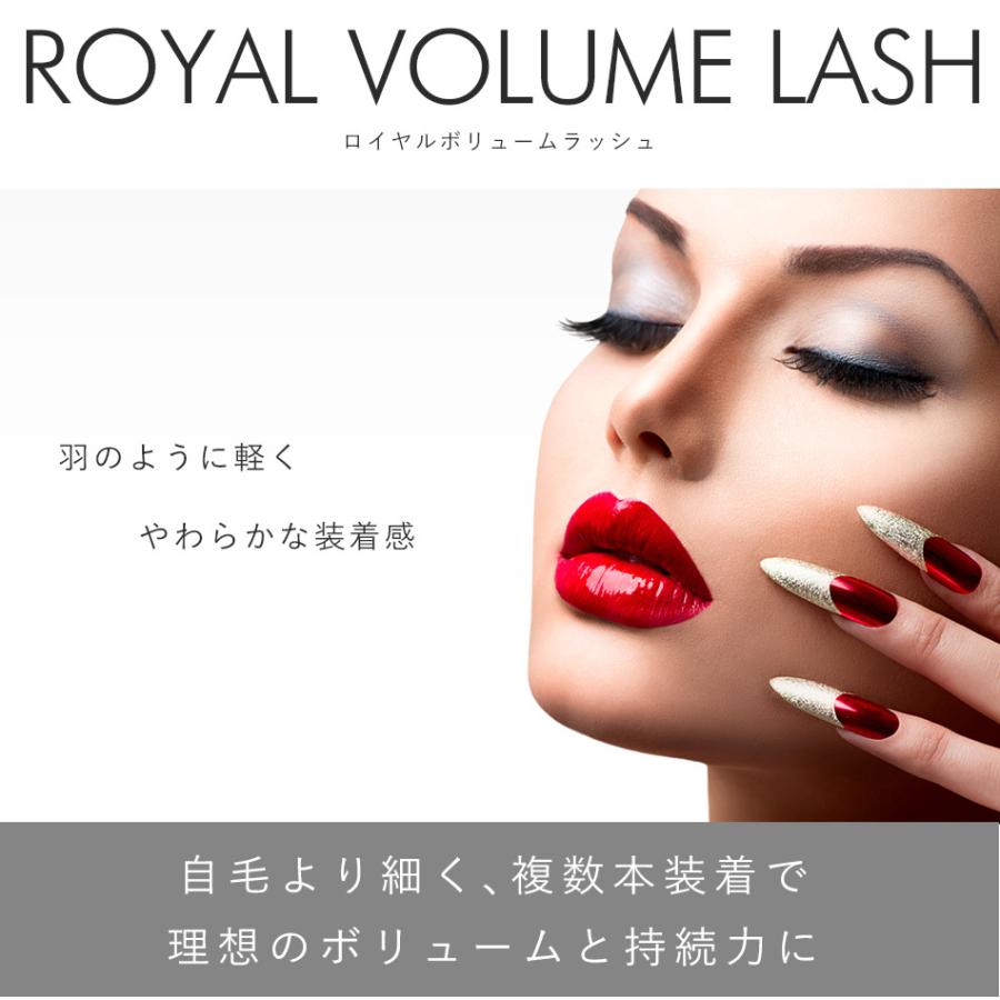 まつげエクステ マツエク ロイヤル ボリュームラッシュ(6列) 0.05mm C