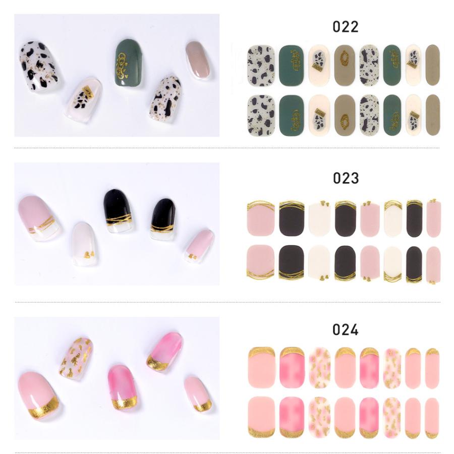 ジェルネイルシール 貼って硬化させるだけ 3Dネイルシール ジェル