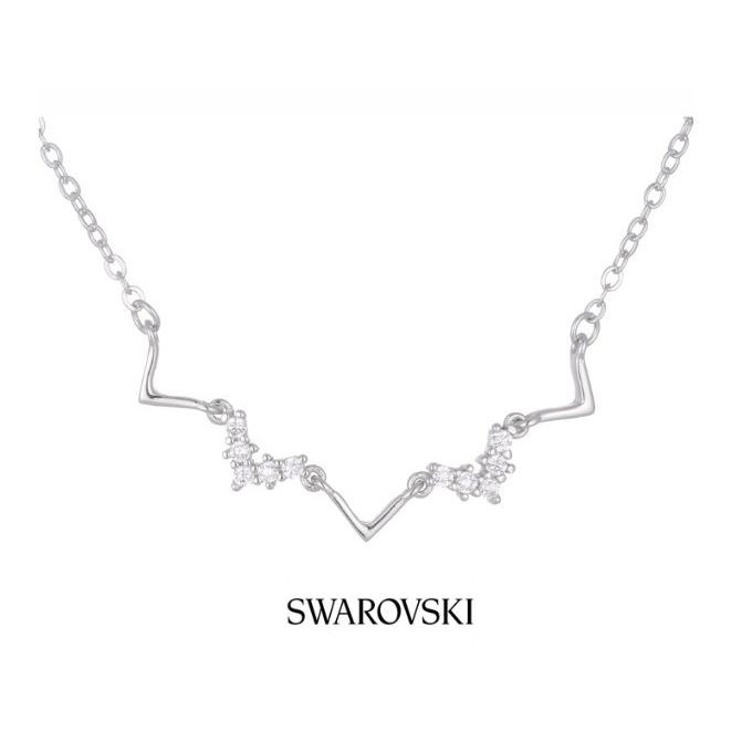 SWAROVSKIスワロフスキーシルバーネックレスV字