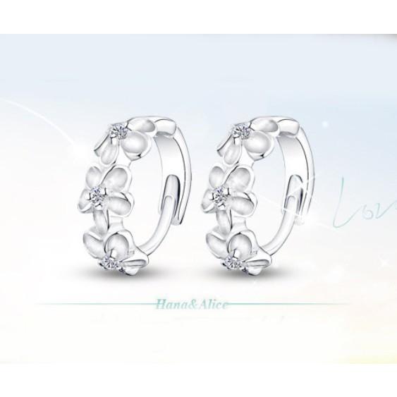 フープ ピアス 金属アレルギー対応 ハワイアン リングピアス プルメリアフラワー シルバー92 ピアス K18 両耳2点 | ブランド登録なし | 04