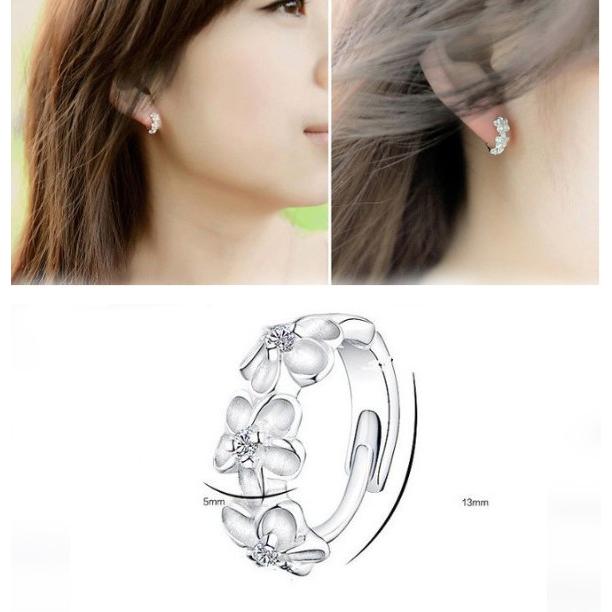 フープ ピアス 金属アレルギー対応 ハワイアン リングピアス プルメリアフラワー シルバー92 ピアス K18 両耳2点 | ブランド登録なし | 06