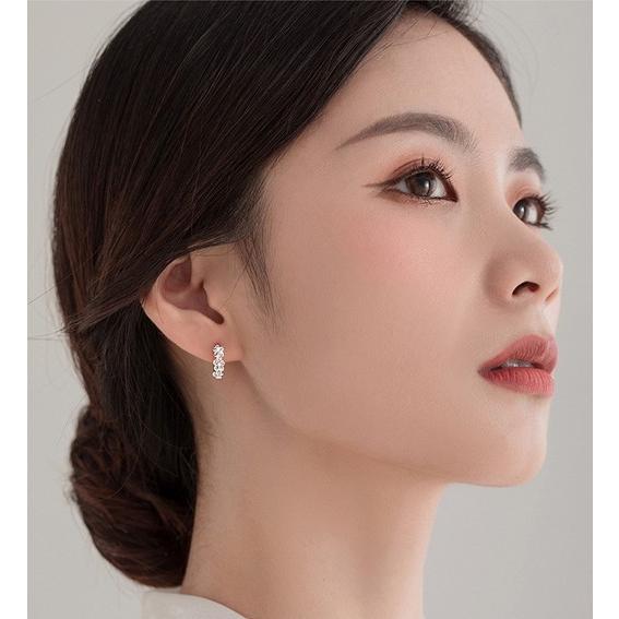 フープ ピアス 金属アレルギー対応 ハワイアン リングピアス プルメリアフラワー シルバー92 ピアス K18 両耳2点 | ブランド登録なし | 09