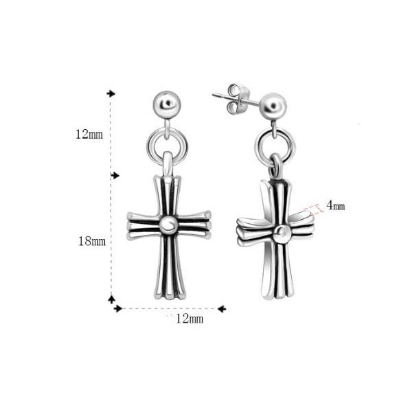 ピアス メンズ クロムハーツ風 クロス 十字架 ステンレス スタッド 送料無料 アレルギーフリー アンジェラ Yahoo 店 通販 Yahoo ショッピング