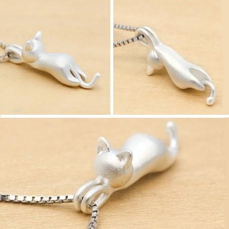 ネックレス レディース 猫 ねこ ネコちゃん シルバー925 送料無料