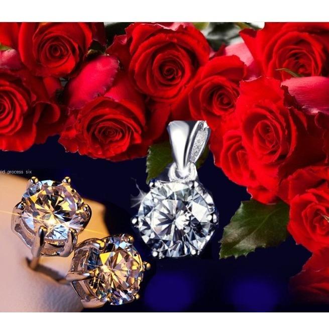 ピアス ネックレス レディース アクセサリーセット 一粒 キュービック 