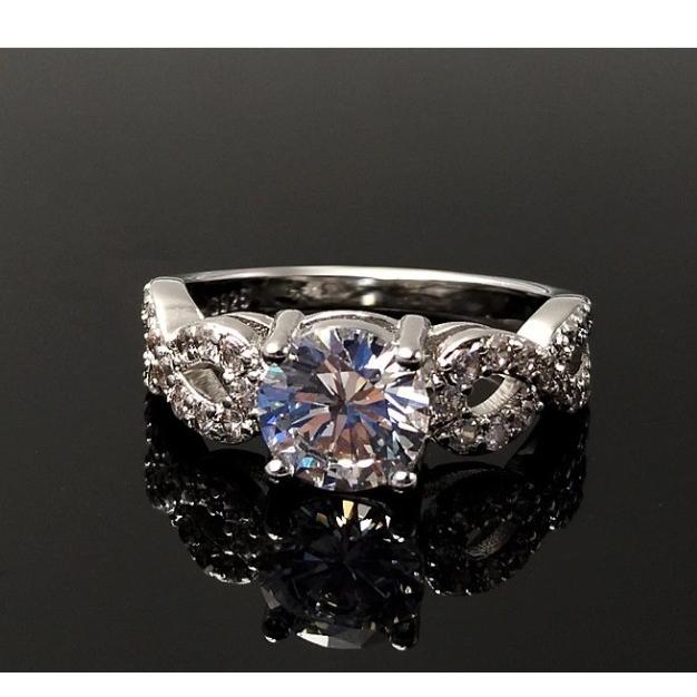 指輪 レディース ジルコニアリング AAA級 結婚式 高級 CZダイヤ 