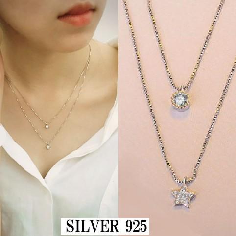 ネックレス レディース 星 キュービックジルコニア CZダイヤモンド  