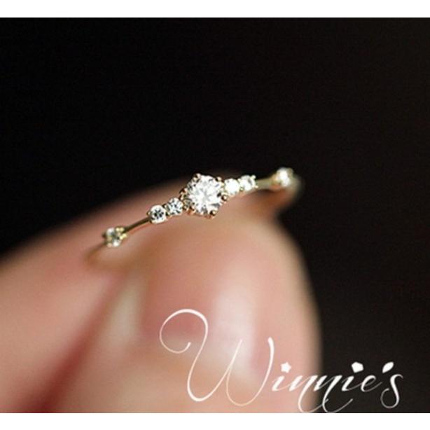 指輪 レディース 小粒 CZダイヤ キュービックジルコニア リング 細身