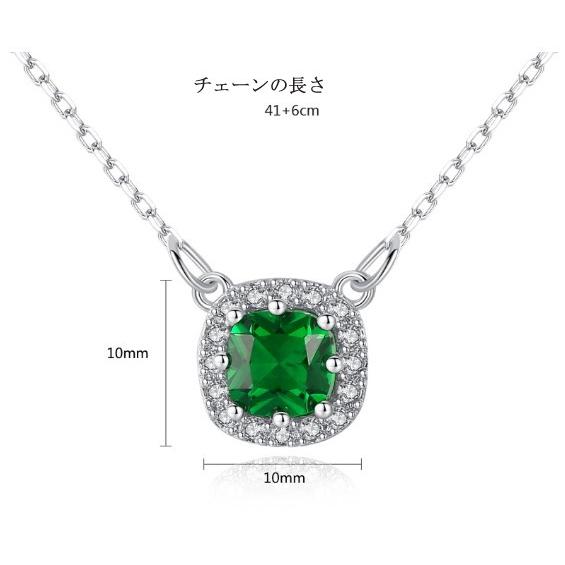 ネックレス スワロフスキー スクエア四角形キュービックジルコニア