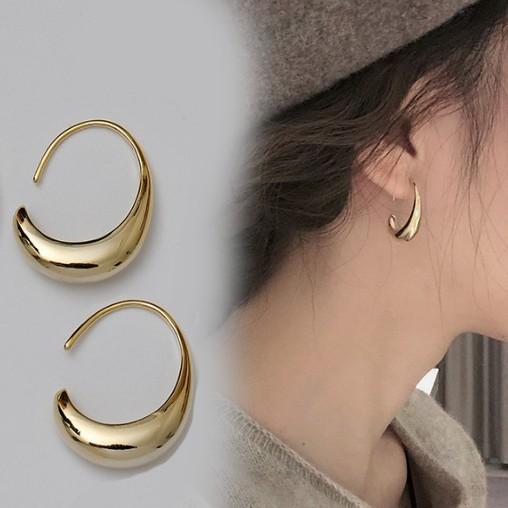 ピアス レディース ニッケルフリー ドロップしずく形 フープ ピアス アクセサリー イエローゴールド高級フックピアス 送料無料 アンジェラ Yahoo 店 通販 Yahoo ショッピング