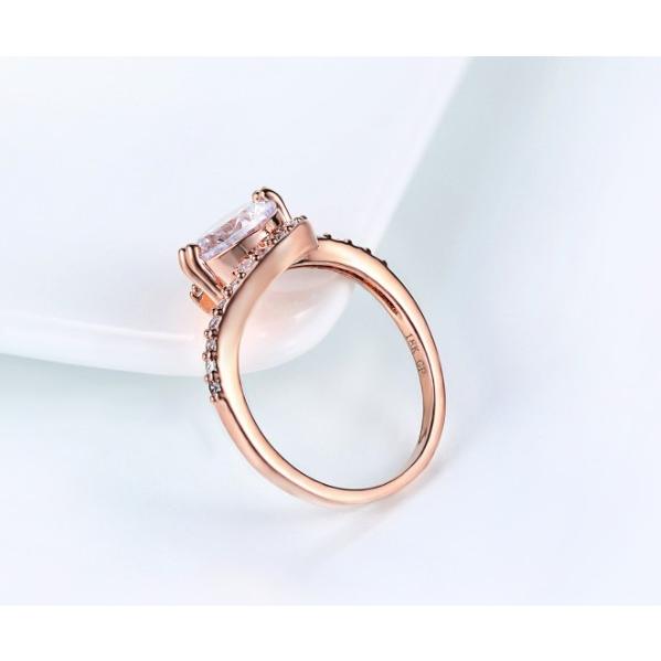 指輪 レディース キュービックジルコニア 紅色レッド 白色ホワイトCZ