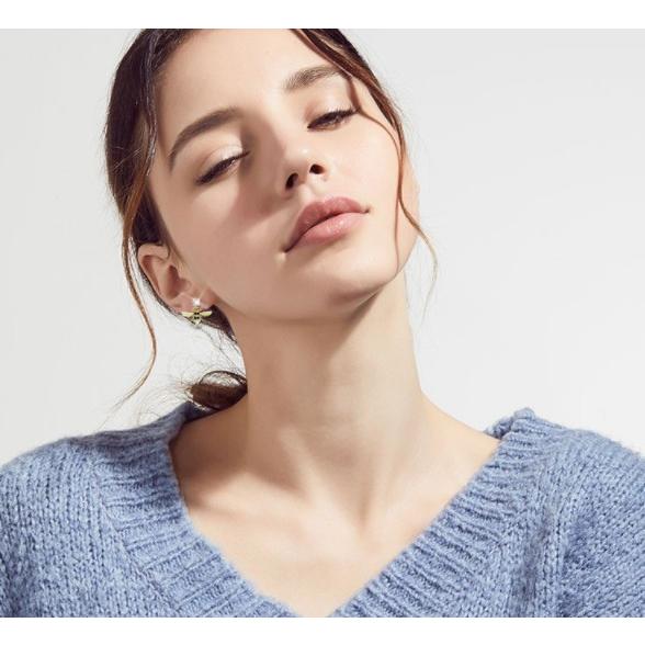 ピアス レディース 蜜蜂 ハチ スワロフスキー シルバー925