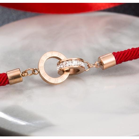 ブレスレット ローマ数字 赤色 レッド 布 バングル サージカル