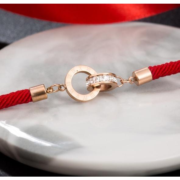 ブレスレット ローマ数字 赤色 レッド 布 バングル サージカル