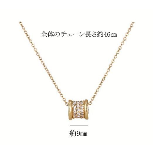 ネックレス レディース 筒形 サージカルステンレス アレルギー