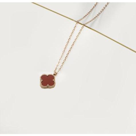 ネックレス レディース 四つ葉 クローバー CZダイヤモンド ステンレス