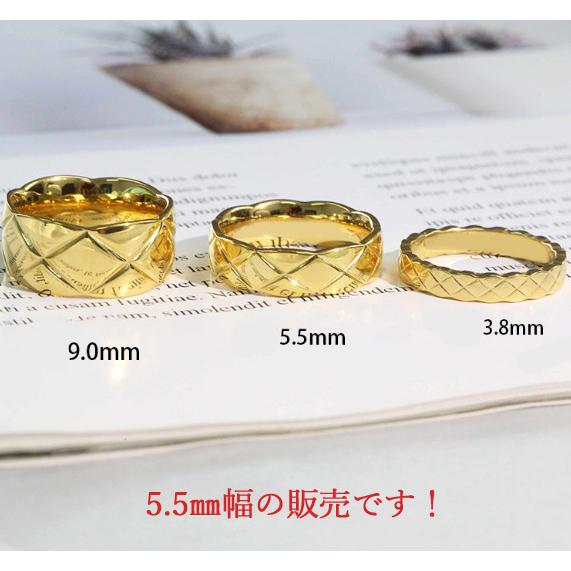 指輪 リング クロス X模様 十字 316L サージカルステンレス 幅5.5mm