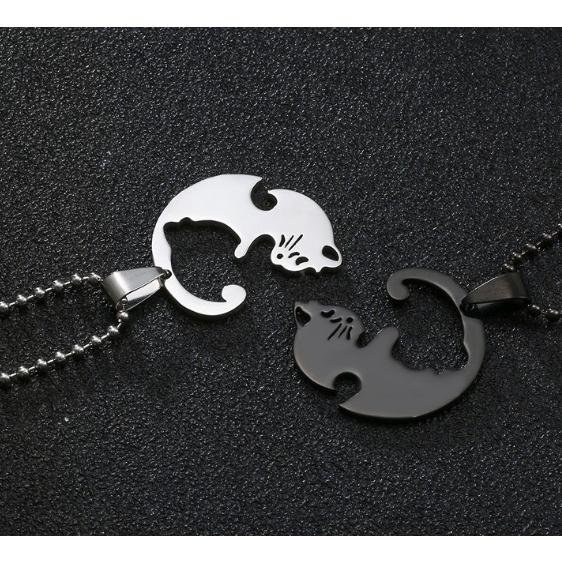 ネックレス ペア レディース 猫 ネコ ねこ サージカルステンレス 18K