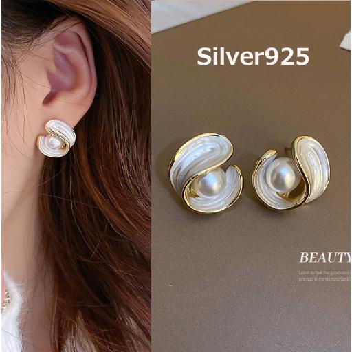 ピアス レディース パールピアス 金属アレルギー対応 両耳2点 18K 