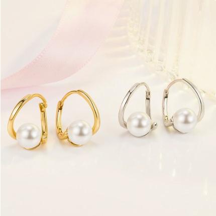 ピアス レディース 金属アレルギー対応 両耳2点 18K フープピアス